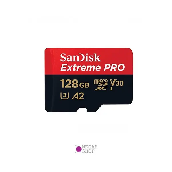 کارت حافظه microSDXC سن دیسک مدل Extreme PRO کلاس A2 استاندارد UHS-I U3 سرعت 170MBs ظرفیت 128 گیگابایت SANDISK Extreme PRO IPM UHS-I U3 Class A2 170MBps microSDXC 128GB