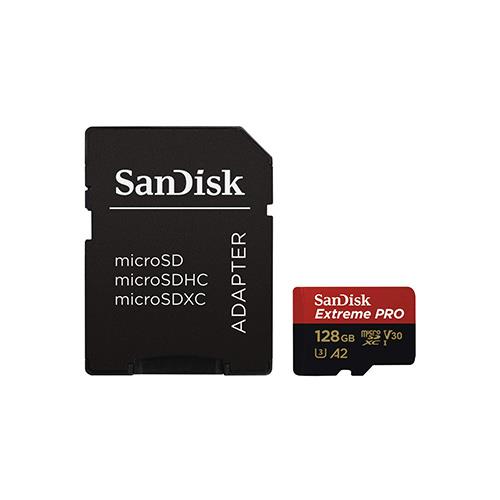 کارت حافظه microSDXC سن دیسک مدل Extreme PRO کلاس A2 استاندارد UHS-I U3 سرعت 170MBs ظرفیت 128 گیگابایت SANDISK Extreme PRO  IPM UHS-I U3 Class A2 170MBps microSDXC 128GB