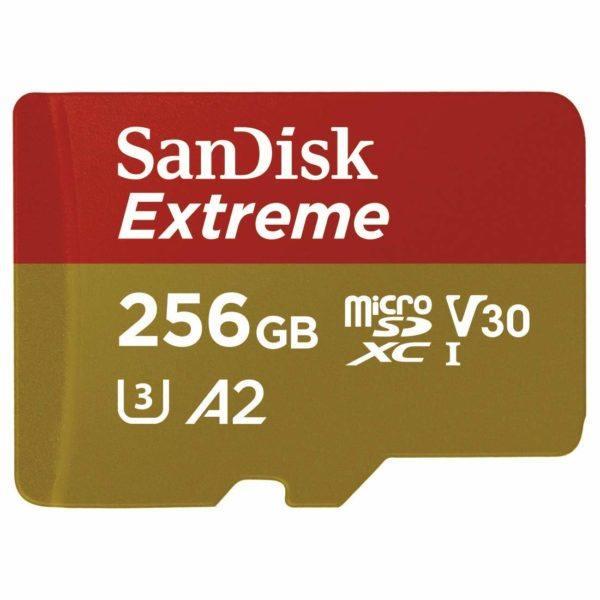 کارت حافظه microSDXC  سن دیسک مدل Extreme کلاس A2 استاندارد UHS-I U3 سرعت 190MBps ظرفیت 256 گیگابایت -