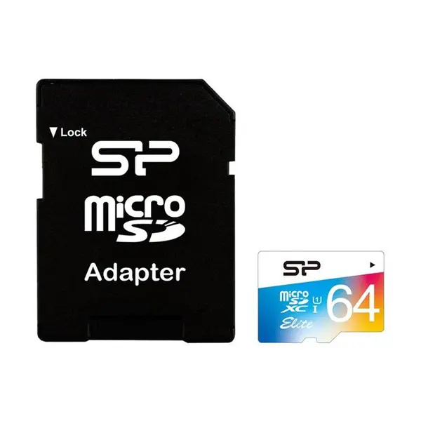 کارت حافظه microSDXC سیلیکون پاور مدل Elite کلاس 10 استاندارد UHS-I U1 سرعت 85MBps ظرفیت 64 گیگابایت Silicon Power Elite UHS-I U1 Class 10 85MBps microSDXC - 64GB - 2