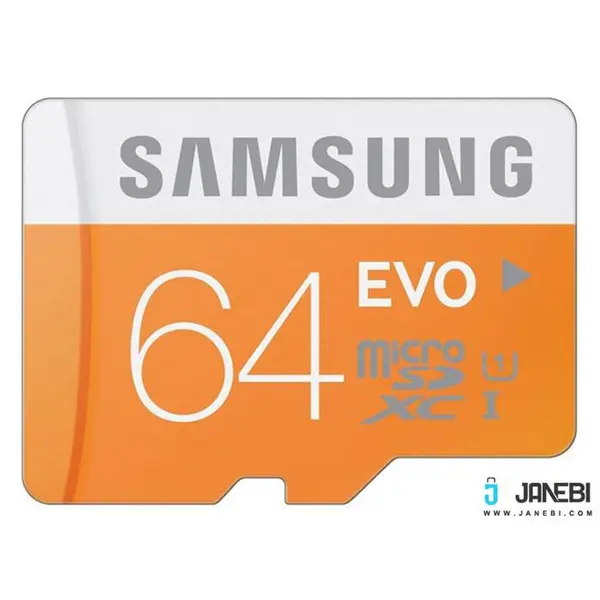 کارت حافظه microSDXC سامسونگ مدل Evo کلاس 10 استاندارد UHS-I U1 سرعت 48MBps ظرفیت 64 گیگابایت Samsung Evo UHS-I U1 Class 10 48MBps microSDXC - 64GB