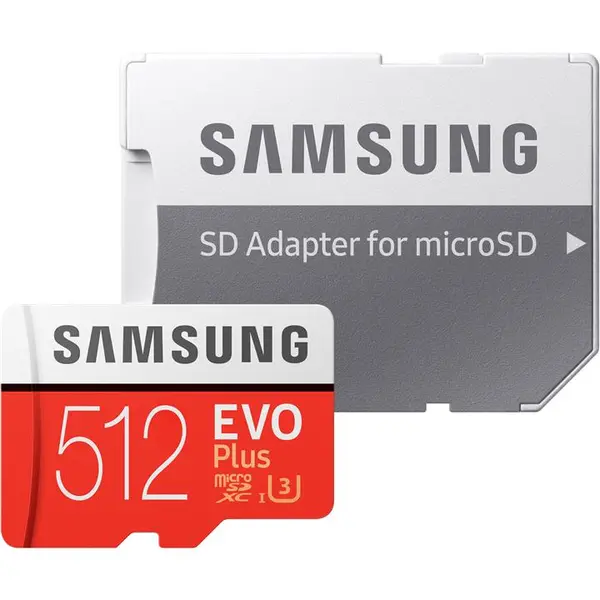 کارت حافظه microSDXC سامسونگ مدل evo plus کلاس 10 استاندارد UHS-I U1 سرعت 100MBps ظرفیت 512 گیگابایت به همراه آداپتور SD -