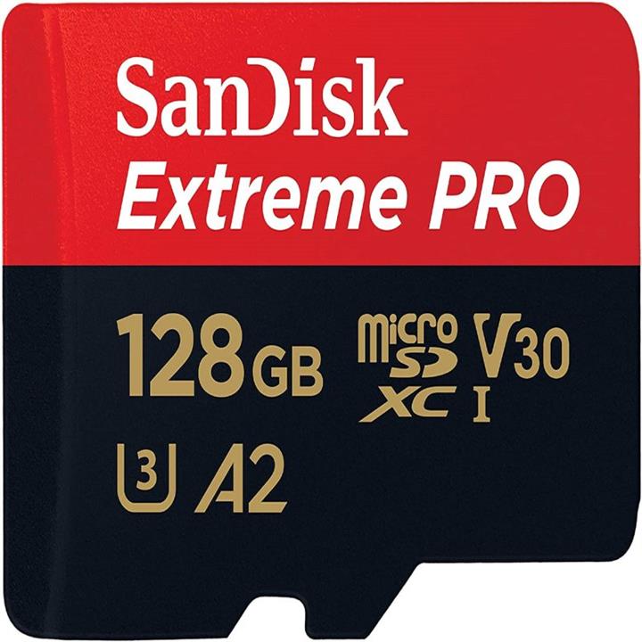 کارت حافظه microSDXC سن دیسک مدل Extreme PRO کلاس A2 استاندارد UHS-I U3 سرعت 200MBs ظرفیت 128 گیگابایت -