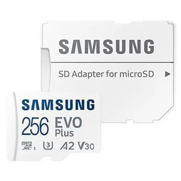 کارت حافظه microSDXC سامسونگ مدل Evo Plus A2 V10 کلاس 10 استاندارد UHS-I U3 سرعت 130MBps به همراه آداپتور SD ظرفیت 256 گیگابایت -