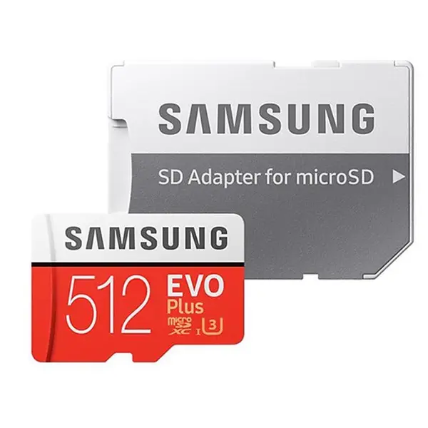 کارت حافظه microSDXC سامسونگ مدل evo plus کلاس 10 استاندارد UHS-I U1 سرعت 100MBps ظرفیت 512 گیگابایت به همراه آداپتور SD -