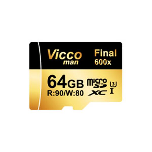 کارت حافظه microSDXC ویکو من مدل Final 600X کلاس 10 استاندارد UHS-I U3 سرعت 90MBps ظرفیت 64گیگابایت همراه با آداپتور SD -