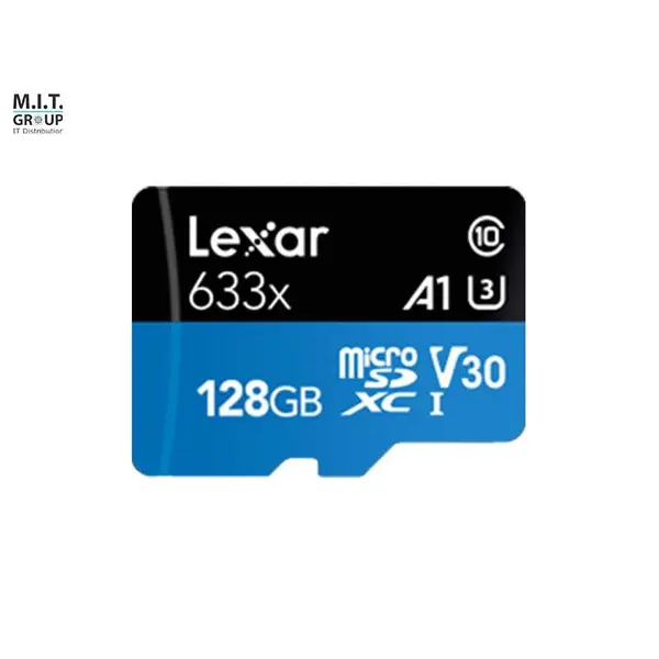 کارت حافظه microSDXC لکسار مدل High-Performance کلاس 10 استاندارد UHS-I U1 سرعت 95MBps 633X همراه با آداپتور SD ظرفیت 128 گیگابایت Lexar High-Performance UHS-I U1 Class 10 95MBps 633X microSDXC With Adapter - 128GB