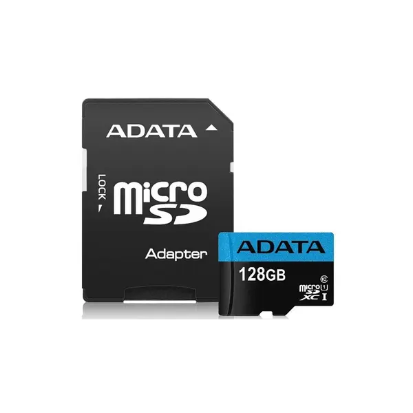کارت حافظه microSDXC ای دیتا مدل Premier کلاس 10 استاندارد UHS-I U1 سرعت 85MBps همراه با آداپتور SD ظرفیت 128 گیگابایت Adata Premier UHS-I U1 Class 10 85MBps microSDXC With SD Adapter 128GB