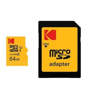 کارت حافظه microSDXC کداک Premium Performance کلاس 10 سرعت 90MBps ظرفیت 64 گیگابایت همراه با آداپتور SD