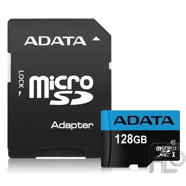 کارت حافظه microSDXC ای دیتا مدل Premier ظرفیت 128 گیگابایت به همراه آداپتور SD Micro SD: AData Premier V10 R100W25 128GB With Adapter