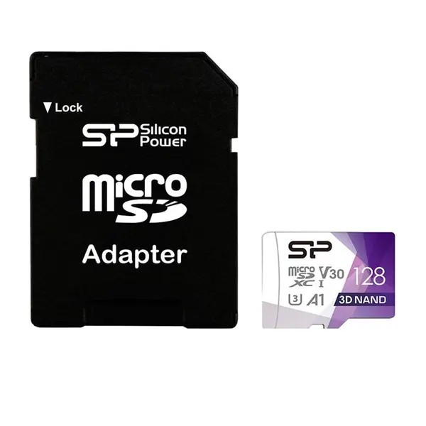 کارت حافظه microSDXC سیلیکون پاور مدل Superior Pro کلاس 10 استاندارد UHS-I U3 سرعت 100MBps ظرفیت 128گیگابایت همراه با آداپتور SD - - 3