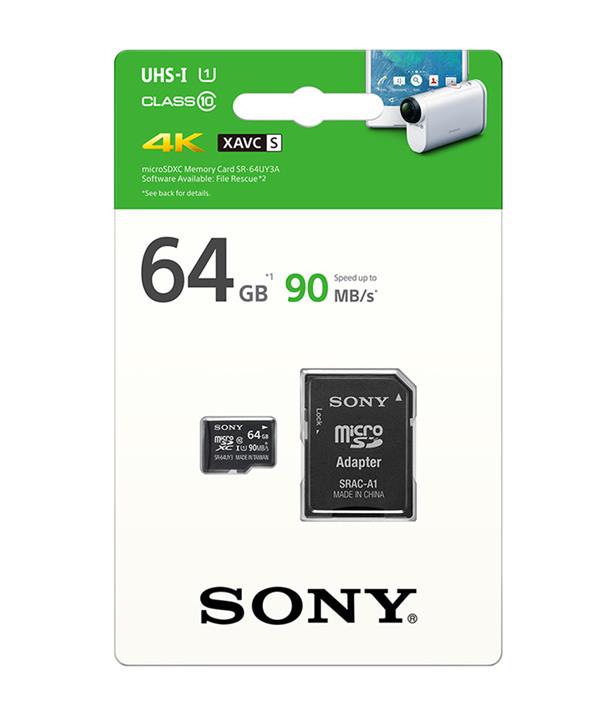 کارت حافظه microSDXC سونی مدل SR-64UY3A کلاس 10 استاندارد UHS-I U1 سرعت 90MBps ظرفیت 64 گیگابایت همراه با آداپتور SD Sony SR-64UY3A UHS-I U1 Class 10 90MBps microSDXC With Adapter 64GB