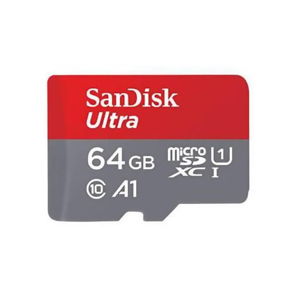 کارت حافظه microSDXC سن دیسک مدل Ultra A1 کلاس 10 استاندارد UHS-I سرعت 100MBps ظرفیت 64 گیگابایت Sandisk Ultra A1 UHS-I Class 10 100MBps microSDXC - 64GB
