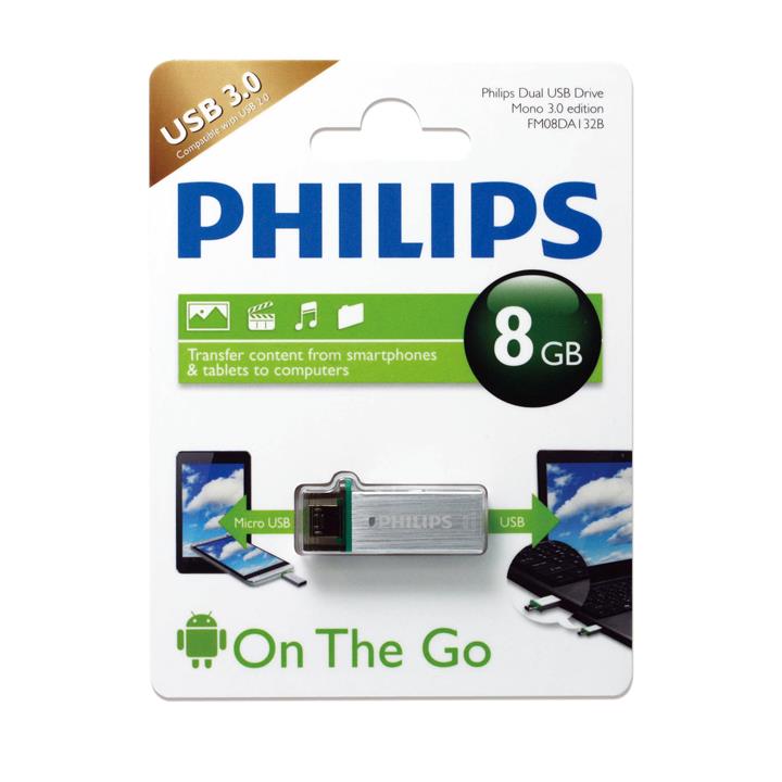 فلش مموری فیلیپس MONO OTG USB3.0 – 64GB Philips MONO OTG USB 3.0 Flash Memory - 64GB