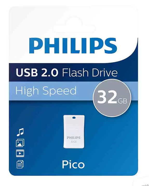 فلش مموری PHILIPS USB 2.0 32GB Philips Pico USB 2.0 Flash Memory – 32GB