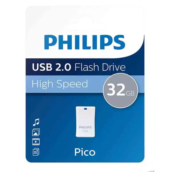 فلش مموری PHILIPS USB 2.0 32GB Philips Pico USB 2.0 Flash Memory – 32GB