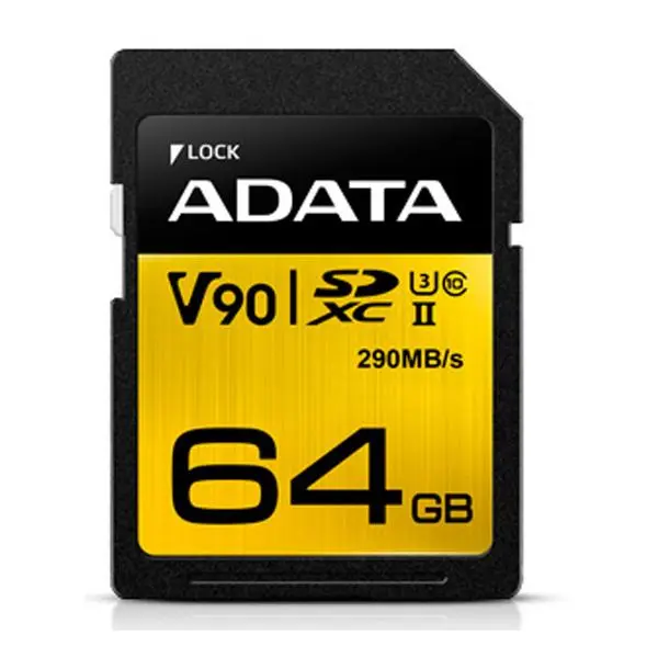 کارت حافظه فلش ای دیتا Premier ONE UHS-II U3 V90 Class 10 290MBps 64GB SDXC Memory Cards ADATA Premier ONE UHS-II U3 V90 Class 10 290MBps 64GB SDXC - 5
