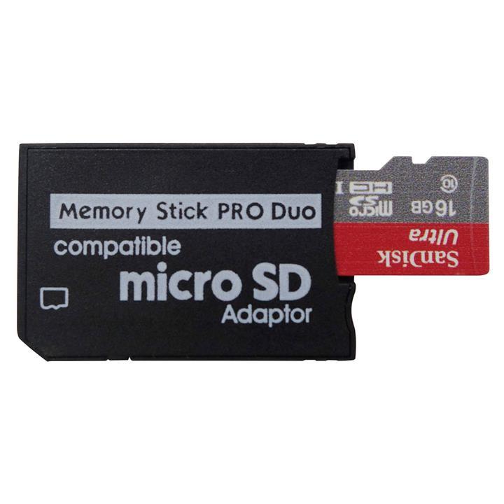 خشاب رم میکرو اس دی مناسب برای کنسول PSP PSP Memory Stick Adapter, Funturbo Micro SD to Memory Stick PRO Duo MagicGate Card for Sony Playstation Portable, Camera, Handycam