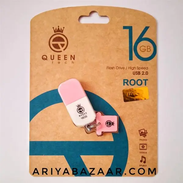 فلش مموری کوئین تک مدل ROOT ظرفیت 16گیگابایت Queen tech ROOT Flash Memory 16GB