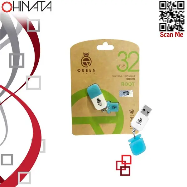 فلش مموری کوئین تک مدل ROOT ظرفیت 32 گیگابایت Queen tech ROOT Flash Memory 32GB