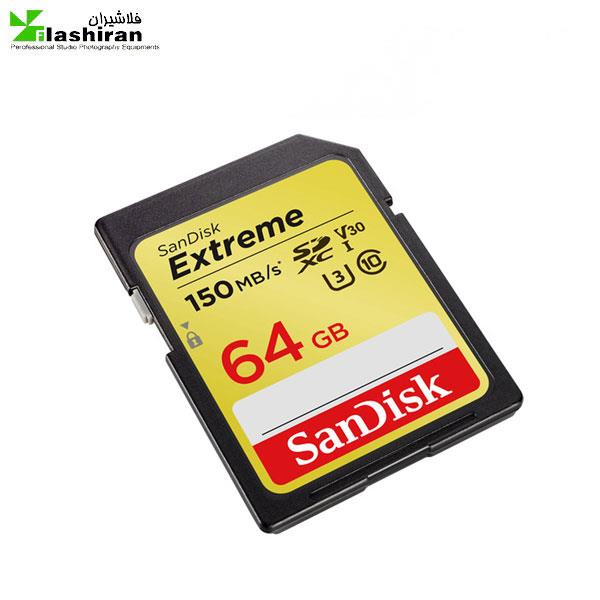کارت حافظه SanDisk 64GB Extreme SDXC UHS-I 150MB/S SDXC SANDISK Extreme Pro V30 64GB