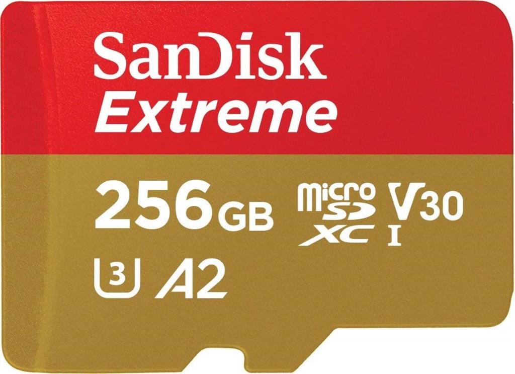 کارت میکرو اس دی SanDisk Extreme microSD Card 256GB SanDisk Extreme 256GB microSD UHS-I Card with Adapter - 160MB/s with SanDisk MobileMate USB 3.0 microSD Card Reader