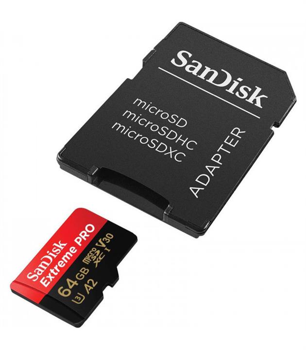 کارت حافظه Sandisk Extreme Pro Micro SD 64GB 170MB/S A2 SanDisk 64GB Extreme PRO 170MB/s SD Card