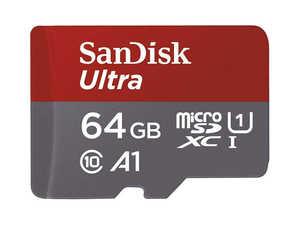 کارت حافظه سن دیسک مدل SanDisk Ultra microSDXC A1 UHS-I Card 64GB 120MB/s بدون آداپتور microSD 64gb Ultra A1