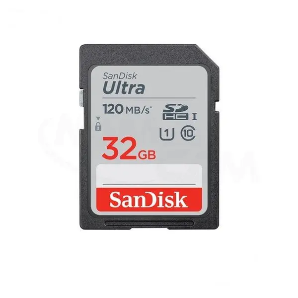 کارت حافظه SANDISK مدل Ultra سری SDSDUN4-032G-GN6IN SanDisk Ultra UHS-I U1 Class 10 120MBps SDHC - 32GB - 4