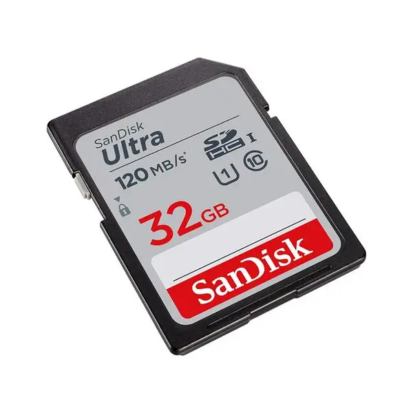 کارت حافظه SANDISK مدل Ultra سری SDSDUN4-032G-GN6IN SanDisk Ultra UHS-I U1 Class 10 120MBps SDHC - 32GB - 3