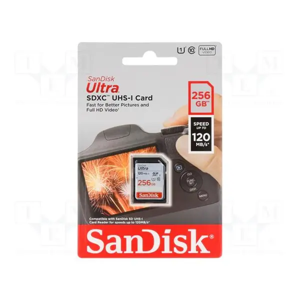 کارت حافظه SANDISK مدل Ultra سری SDSDUN4-256G-GN6IN SanDisk Ultra UHS-I U1 Class 10 120MBps SDHC - 256GB - 2