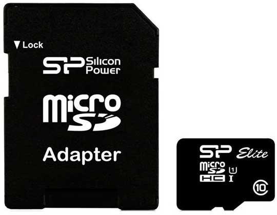 کارت حافظه میکرو SD سیلیکون پاور الیت کلاس 10 - 16 گیگابایت با آداپتور Silicon Power Elite microSDHC UHS-I Class 10 - 16GB  With Adapter