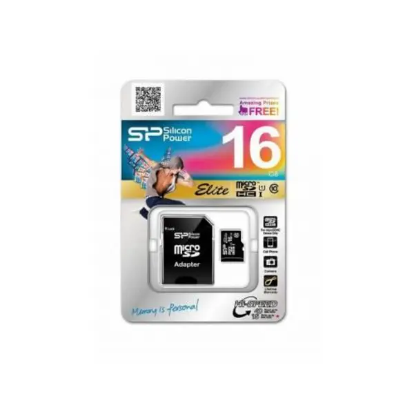 کارت حافظه میکرو SD سیلیکون پاور الیت کلاس 10 - 16 گیگابایت با آداپتور Silicon Power Elite microSDHC UHS-I Class 10 - 16GB With Adapter - 4