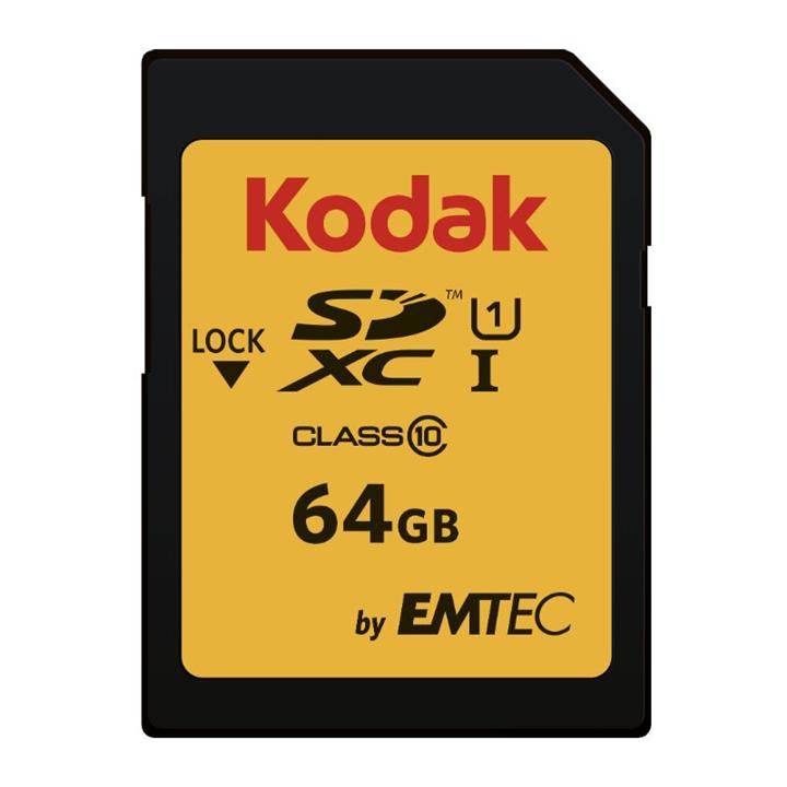 کارت حافظه SDHC امتک کداک کلاس 10 استاندارد UHS-I U1 سرعت 85MBps 580X ظرفیت 64 گیگابایت Emtec Kodak UHS-I U1 Class 10 85MBps 580X SDXC - 64GB