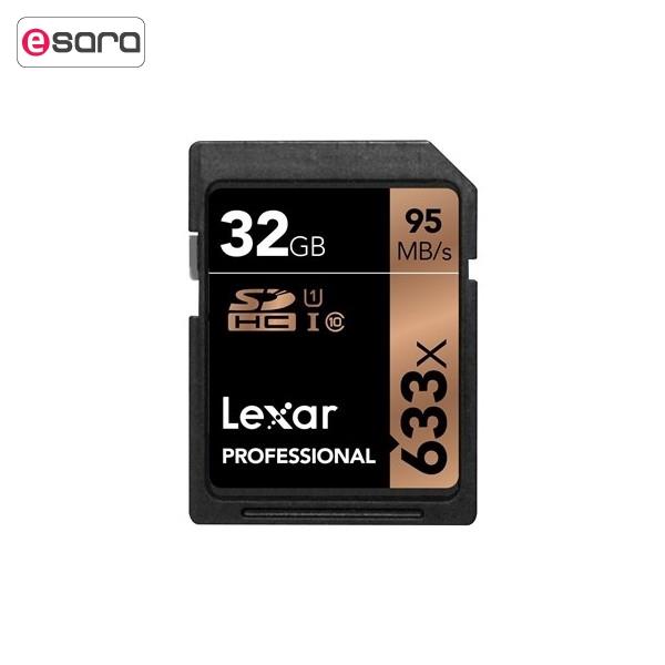 کارت حافظه SDHC لکسار مدل Professional کلاس 10 استاندارد UHS-I U1 سرعت 95MBps ظرفیت 32 گیگابایت Lexar Professional UHS-I U1 Class 10 95MBps SDHC - 32GB