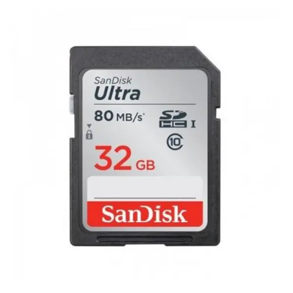 کارت حافظه SDHC سن دیسک مدل Ultra کلاس 10 استاندارد UHS-I U1 سرعت 533X 80MBps ظرفیت 32 گیگابایت SanDisk Ultra UHS-I U1 Class 10 533X 80MBps SDHC - 32GB - 4