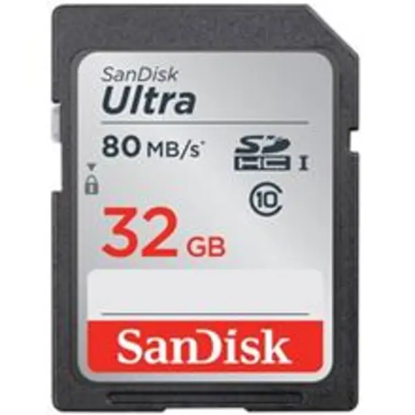 کارت حافظه SDHC سن دیسک مدل Ultra کلاس 10 استاندارد UHS-I U1 سرعت 533X 80MBps ظرفیت 32 گیگابایت SanDisk Ultra UHS-I U1 Class 10 533X 80MBps SDHC - 32GB - 5