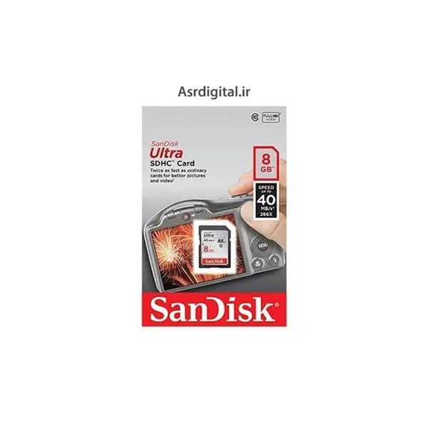 کارت حافظه SDHC سن دیسک مدل Ultra کلاس 10 استاندارد UHS-I U1 سرعت 266X 40MBps ظرفیت 8 گیگابایت SanDisk Ultra UHS-I U1 Class 10 40MBps 266X SDHC - 8GB - 4
