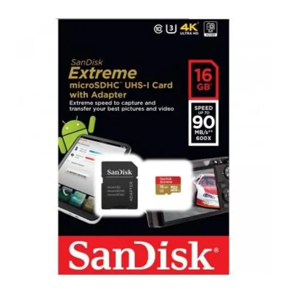 کارت حافظه SDHC سن دیسک مدل Ultra کلاس 10 استاندارد UHS-I U1 سرعت 533X 80MBps ظرفیت 16 گیگابایت SanDisk Ultra UHS-I U1 Class 10 533X 80MBps SDHC - 16GB