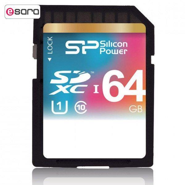 کارت حافظه ی SDXC سیلیکون پاور کلاس 10 - Elite UHS-I با ظرفیت 64 گیگابایت Silicon Power SDXC Class 10 Elite UHS-I - 64GB