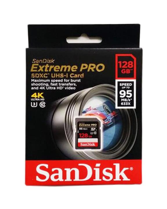 کارت حافظه SDXC سن دیسک مدل Extreme Pro V30 کلاس 10 استاندارد UHS-I U3 سرعت 633X 95MBps ظرفیت 128 گیگابایت SanDisk Extreme Pro V30 Class 10 UHS-I U3 633X 95MBps SDXC - 128GB