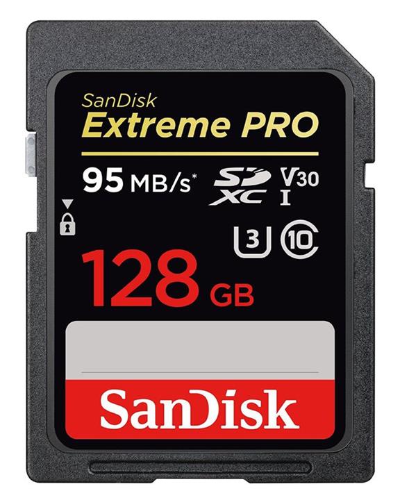 کارت حافظه SDXC سن دیسک مدل Extreme Pro V30 کلاس 10 استاندارد UHS-I U3 سرعت 633X 95MBps ظرفیت 128 گیگابایت SanDisk Extreme Pro V30 Class 10 UHS-I U3 633X 95MBps SDXC - 128GB