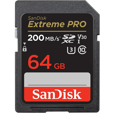 کارت حافظه SDXC سن دیسک مدل Extreme PRO استاندارد UHS-I U3 سرعت 200MBps ظرفیت 64 گیگابایت Sandisk 64GB Extreme PRO 200MB/s SDXC UHS-I