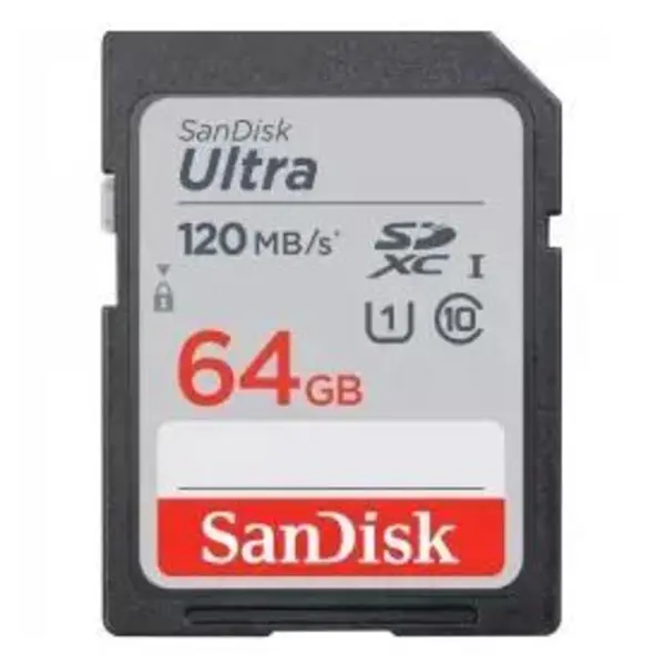 کارت حافظه SDXC سن دیسک مدل Ultra کلاس 10 استاندارد UHS-I U1 سرعت 100MBps ظرفیت 64 گیگابایت Sandisk Ultra 64GB 120MBps SDXC Card - 3