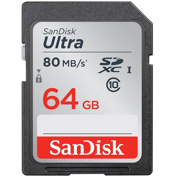 کارت حافظه SDXC سن دیسک مدل Ultra کلاس 10 استاندارد UHS-I U1 سرعت 80MBps 533X ظرفیت 64 گیگابایت SanDisk Ultra UHS-I U1 Class 10 533X 80MBps SDXC - 64GB - 2