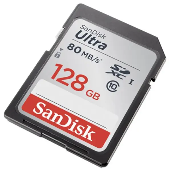 کارت حافظه SDXC سن دیسک مدل Ultra کلاس 10 استاندارد UHS-I U1 سرعت 533X 80MBps ظرفیت 128 گیگابایت SanDisk Ultra UHS-I U1 Class 10 533X 80MBps SDHC - 128GB - 2