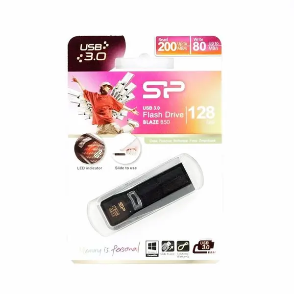 فلش مموری Silicon power مدل BLAZE B50 ظرفیت 128 گیگابایت Silicon Power BLAZE B50 Flash Memory - 128GB - 4