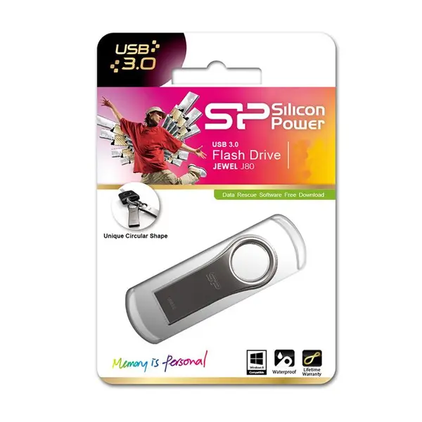 فلش مموری Silicon Power مدل جویل J80 ظرفیت 32 گیگابایت Silicon Power Jewel J80 USB 3.0 Flash Memory - 32GB - 5