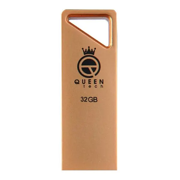فلش مموری کوئین تِک مدل STEEL ظرفیت 32 گیگابایت طلایی Queen Tech 32g Steel