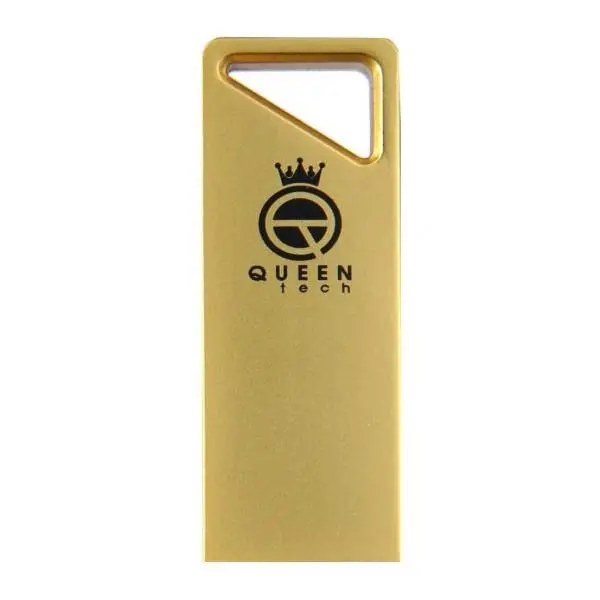 فلش مموری کوئین تِک مدل STEEL ظرفیت 64 گیگابایت طلایی Flash Memory QUEEN TECH STEEL 64G